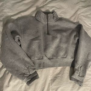 TNA Cozy AF Fleece Cropped Half Zip